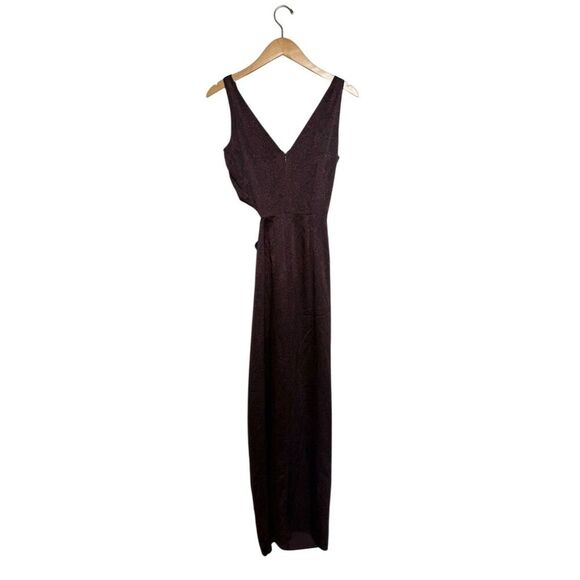 NICHOLAS Silvina Wrap Gown Size 4 Purple Snakeskin Satin Silk Formal Dress - Picture 8 of 11